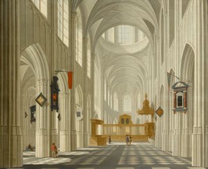 Interior de una iglesia de Daniel de Blieck